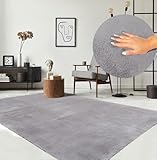 the carpet Relax Moderner Flauschiger Kurzflor Teppich, Anti-Rutsch...