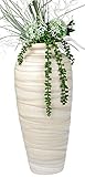 Lifestyle & More Moderne Deko Vase Blumenvase Bodenvase aus Keramik...