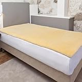 Lammfell Bettauflage, Unterbett, Matratzenauflage 90 x 200 cm. LANABEST...