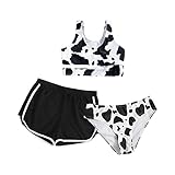 Mädchen Bikini Set mit Kuh Druck Strand Sommer Bademode 3 Stück...