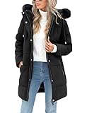 RITOSTA Damen Wintermantel Lang Steppmantel mit Kapuze Winterjacke Warm...