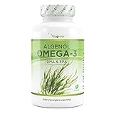 Omega 3 Vegan - 90 Algenöl Kapseln - Markenrohstoff: life's™OMEGA mit...