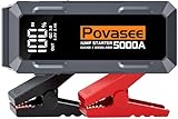 Povasee Starthilfe Powerbank, 5000A Starthilfe mit 3 Zoll LCD-Display,...