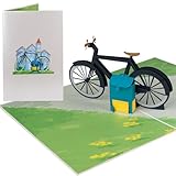 Sweetpopup® PopUp Karte Fahrrad - 3D Geburtstagskarte für Männer...