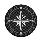 Universal-Ersatzradabdeckung, weißer Kompass, Windrose, wasserdicht,...