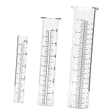 Supvox 3 Stück Teiliges Glas Regenmesser mit Messzylindern Präziser...