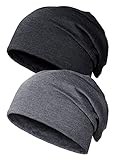 Kiiwah 2pcs Klassische Beanie Mütze für Herren und Damen, Unisex Slouch...