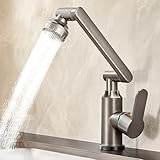 MIDINGCHAI Wasserhahn Bad, Wasserhahn Bad Hoch, 1080 Grad Drehbarer...