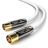deleyCON 1,5m 4K TV Antennenkabel Koaxialkabel TV-Kabel HDTV FULL HD -...