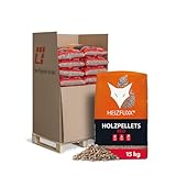 Holzpellets Red Palette 300 kg (20 x 15 kg) - 6mm Hartholz Pellets mit...