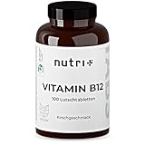 Nutri + Vitamin B12 Lutschtabletten 500µg (mcg) vegan & hochdosiert -...