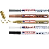 edding 753 Glanzlackmarker Kalligrafie - 5 bunte Farben - Kalligrafiespitze...