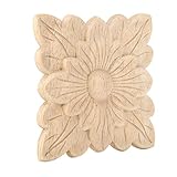 Jeffergarden 4 Stück Holzapplikationen Geschnitzte Holzverzierungen für...