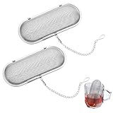 BOHUIZ 2 Gewürzei, Gewürzsieb zum Mitkochen Edelstahl Teeei Gewürzsieb...