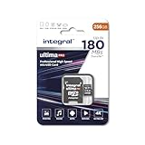 Integral 256 GB Micro SD Karte 4K Video Lesegeschwindigkeit 180 MB/s und...