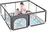 Dripex Laufstall Baby 124x124cm, Laufgitter Baby, Laufstall mit...