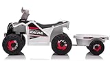 GOPLUS Kinderfahrzeug ATV, 6V Elektroauto mit Anhänger abnehmbar, Electro...
