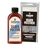 SCHRADER Silberpflege-Set - Silberpoliermittel und Silberputztuch für...