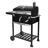 Royal Gourmet Holzkohlegrill Barbecue Grillwagen Smoker Grill Campinggrill...