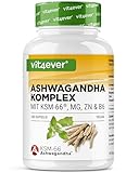 Ashwagandha KSM-66® Komplex - 180 Kapseln - 600 mg Ashwagandha pro Tag -...