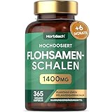 Flohsamenschalen Kapseln | 1400mg Gemahlen pro Tagesdosis | 365 vegane...