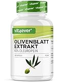 vit4ever Olivenblatt Extrakt - 180 Kapseln mit je 750 mg - 40% Oleuropein...