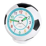 Edillas Wecker Kinder Jungen Mädchen,Fußball Wecker Analog Geräuschlos...