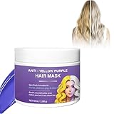 Intensiv-Silber-Shampoo - Silber Shampo-o für blondes Haar, Anti Gelbstich...