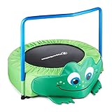 HyperMotion Frosch Kindertrampolin 90 cm mit Haltegriff - Indoor/Outdoor...