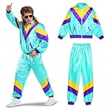 80er 90er Jahre Outfit Retro Bad Taste - Trainingsanzug Overall - Herren &...