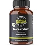 Biotiva Bio Ananas Extrakt 120 Kapseln - 500mg - Bromelain - natürliches...