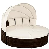 Casaria® Sonnenliege Sonneninsel 230cm XXL Extra Groß Wetterfest Mit Dach...