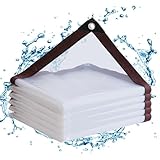 Plane Transparent mit öSen Abdeckplane Wasserdicht Durchsichtige Tarp 1x1m...