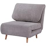 HOMCOM 2-in-1 Schlafsofa Schlafsessel Verstellbar Klappmatratze...