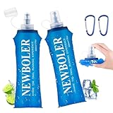 WuGU 2 Stück TPU Faltbare Trinkflasche 500ml, Soft Flask BPA-Frei,...