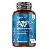 Magnesiumcitrat - 240 vegane Kapseln - 440mg Elementares Magnesium pro...