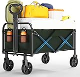 RBFGYIOP Bollerwagen Faltbarer 380LBS 170KG, Leichter Transportwagen mit...