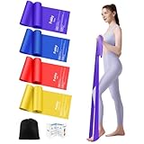 Fokky 1.8M Fitnessbänder, 4er Set Widerstandsbänder Gymnastikband,...