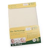 GRÜNSPECHT Bio-Betteinlage 50x70cm, Matratzenschutz, 100 % Baumwolle (kbA)...