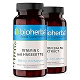 Vitamin C mit Hagebutte 360 mg – 200 Kapseln | Natürliche Quelle von...