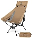 OneTigris TIGERBLADE Campingstuhl Hochlehner faltbar 170 kg, Klappstuhl...