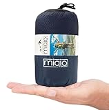 MIQIO® 2in1 Hüttenschlafsack Ultra leicht mit durchgängigem...