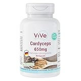 Cordyceps 650 mg - 90 Kapseln - vegan - Pilzpulver aus dem Mycel -...