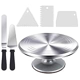 Ohuhu Tortenplatte Drehbar, Drehbare Tortenplatte 30 cm, Aluminiumlegierung...