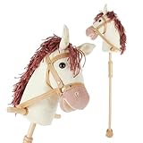Bieco Steckenpferd Ginger | Hobby Horse | Rollen | Holz Stab | Stock Pferde...