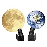 F Fityle Erde Mond Projektionslampe, USB Projektor Licht, 3D Mond Erde...