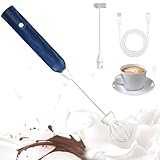 Milchaufschäumer Stab, Aufschäumer mit 2 Köpfen, Schneebesen mit USB...