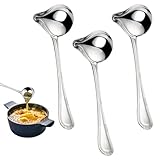 3 Stück Soßenkelle mit Ausgießer, Saucenkelle Aus Edelstahl, 20cm Smooth...