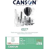 CANSON 1557® Zeichenpapier kopfgeleimt, DIN A4 - 21 x 29,7 cm, 30 Blatt,...