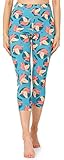 Merry Style Damen 3/4 Capri Leggings mit Allover Print Muster bunt...